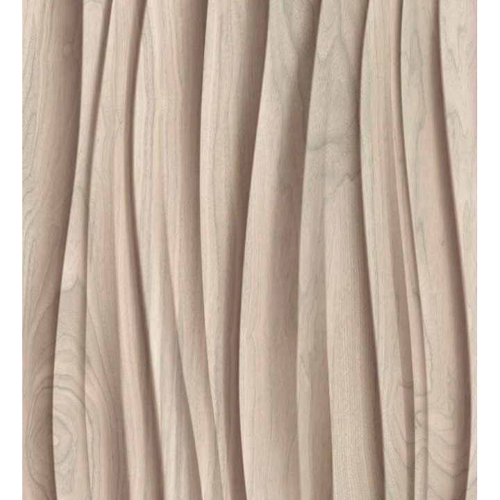 Papel pintado madera 3D ondas de fresno natural moderno - Kobe Drift 685256