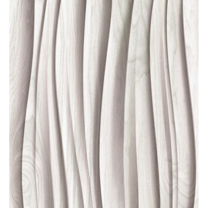 Papel pintado madera de roble gris 3D ondas de fresno natural moderno - Kobe Drift 685259