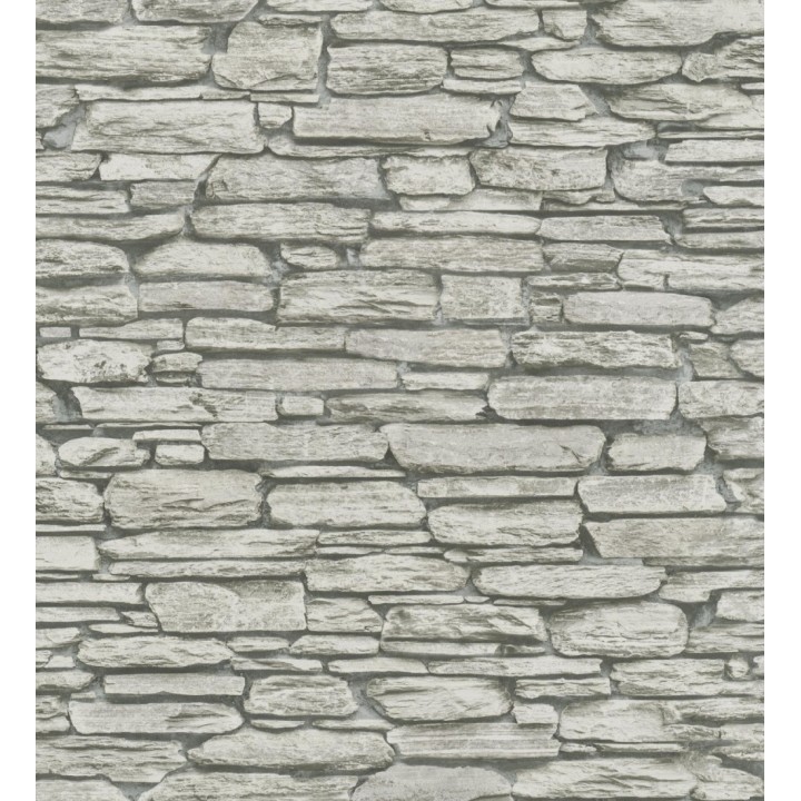 Papel pintado piedra pizarra gris rústica - Columbus Street 685264