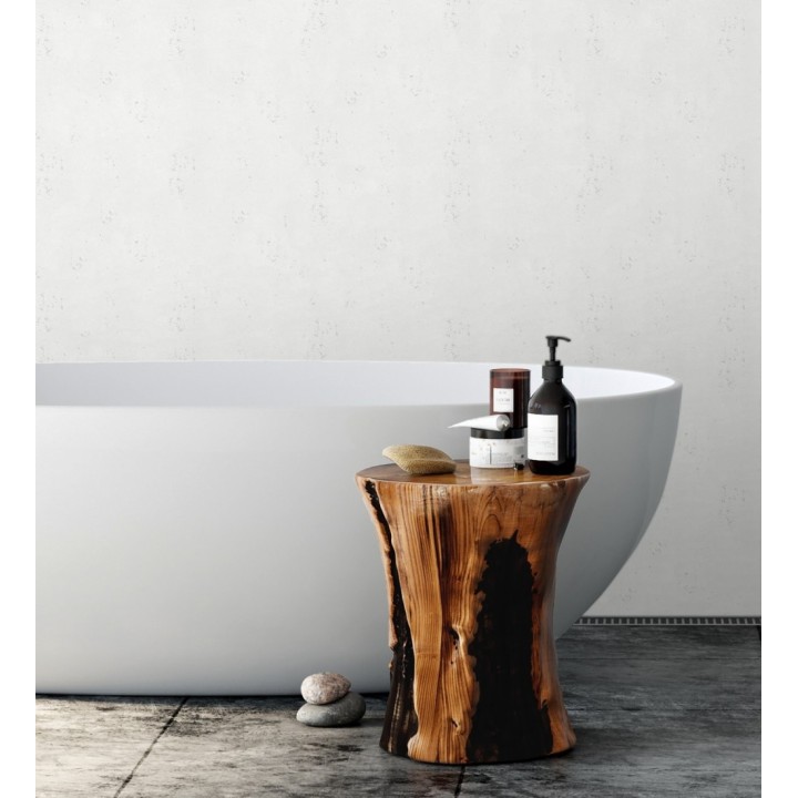 Papel pintado de hormigón estucado en relieve color blanco - Hannover 685268