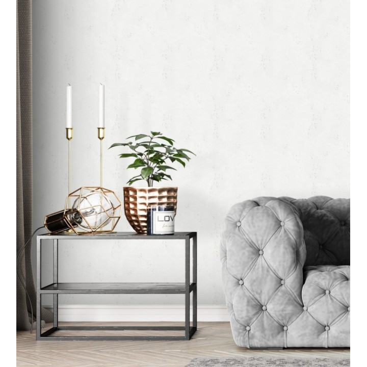 Papel pintado de hormigón estucado en relieve color blanco - Hannover 685268