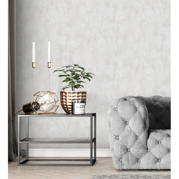 Papel pintado de hormigón estucado en relieve color gris - Hannover 685269