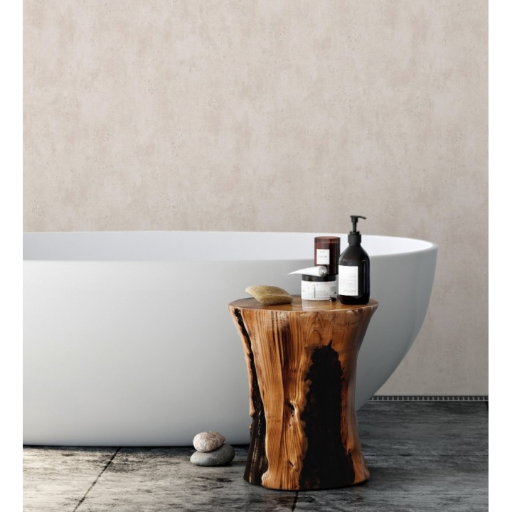 Papel pintado de hormigón estucado en relieve color arcilla clara - Hannover 685270