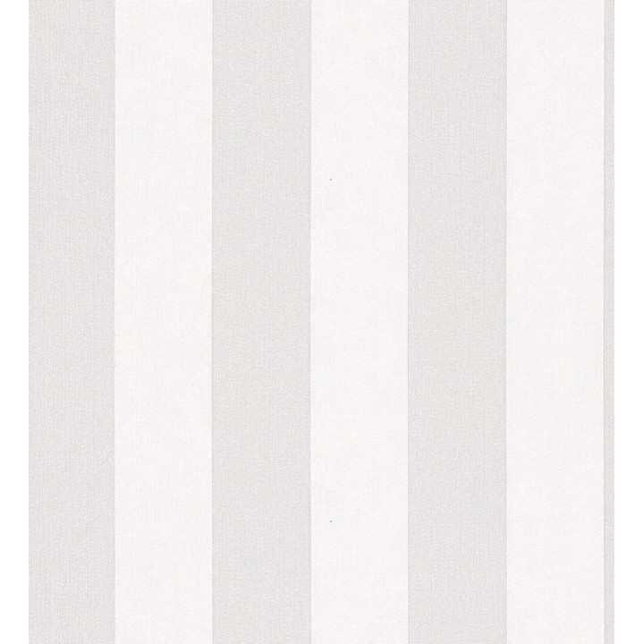 Papel pintado de rayas grises y blanca textura textil suave - Soren Stripe 685271