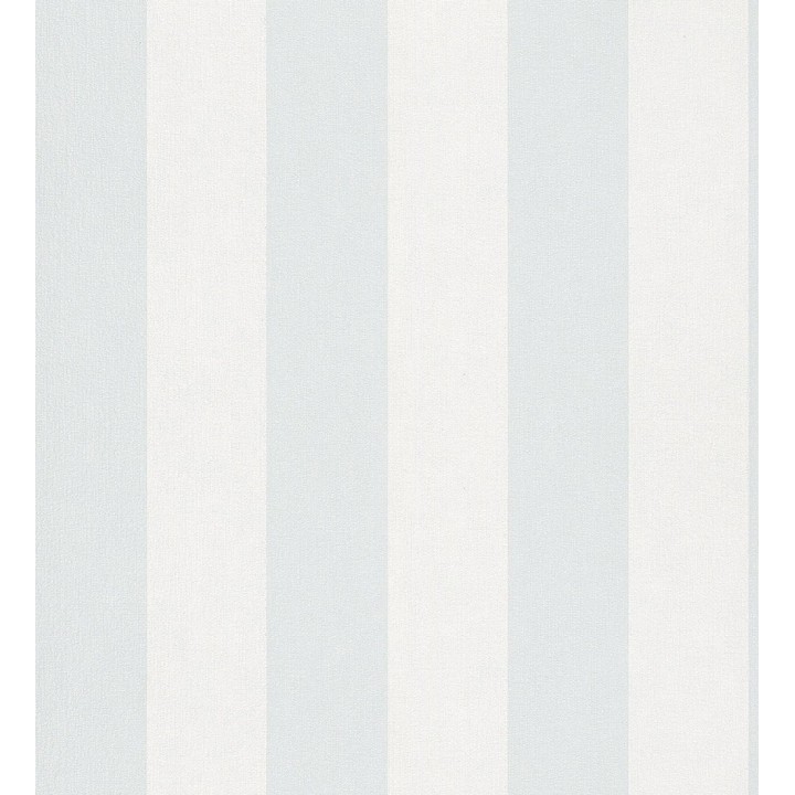 Papel pintado de rayas celeste y blanca textura textil suave - Soren Stripe 685274