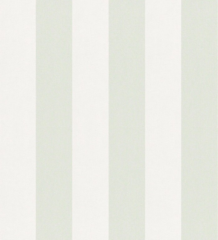 Papel pintado de rayas verdes y blanca textura textil suave - Soren Stripe 685275