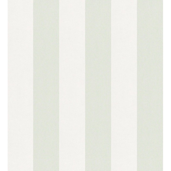 Papel pintado de rayas verdes y blanca textura textil suave - Soren Stripe 685275