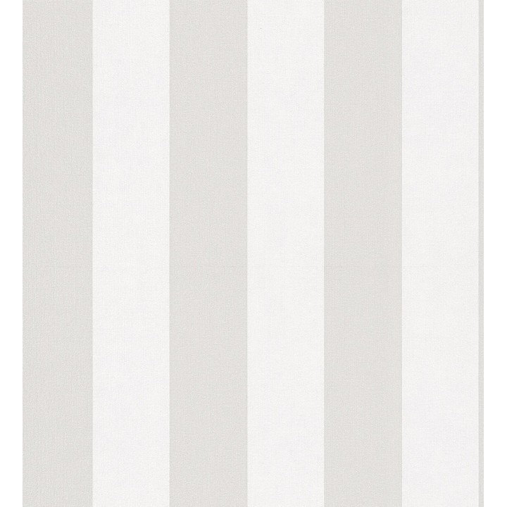 Papel pintado de rayas greige y blanca textura textil suave - Soren Stripe 685276
