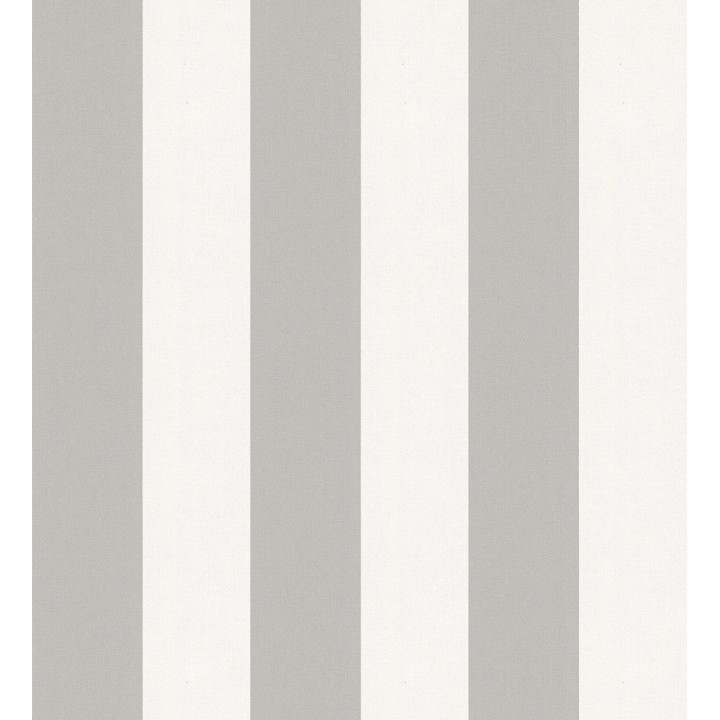 Papel pintado de rayas gris visón y blanca textura textil suave - Soren Stripe 685277