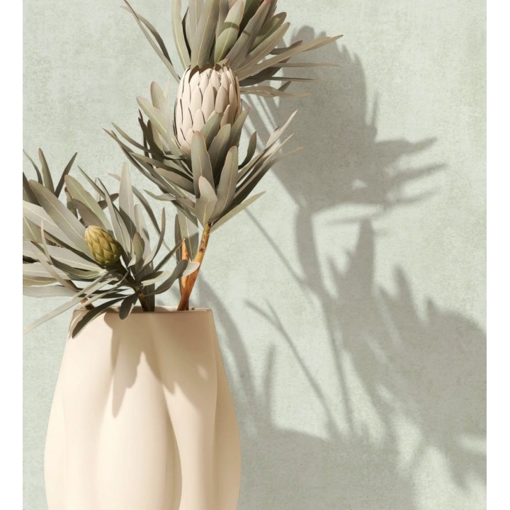 Papel pintado microcemento verde salvia estilo industrial - Mercer Clay 685279