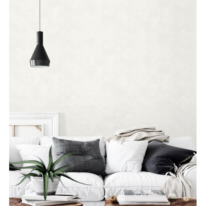 Papel pintado microcemento blanco estilo industrial - Mercer Clay 685281