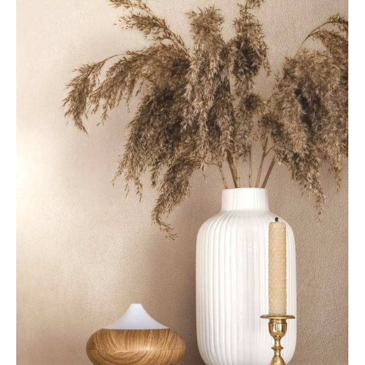 Papel pintado microcemento tono melocotón estilo industrial - Mercer Clay 685282