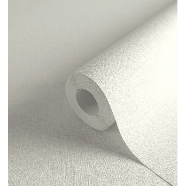 Papel pintado liso blanco roto efecto textil hilos de lino y algodón - Raffton Linen 685287