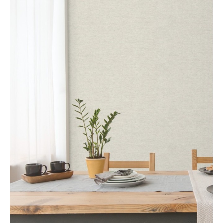 Papel pintado liso con textura lienzo pintado beige neutro claro - Brighton Porcelain 685289