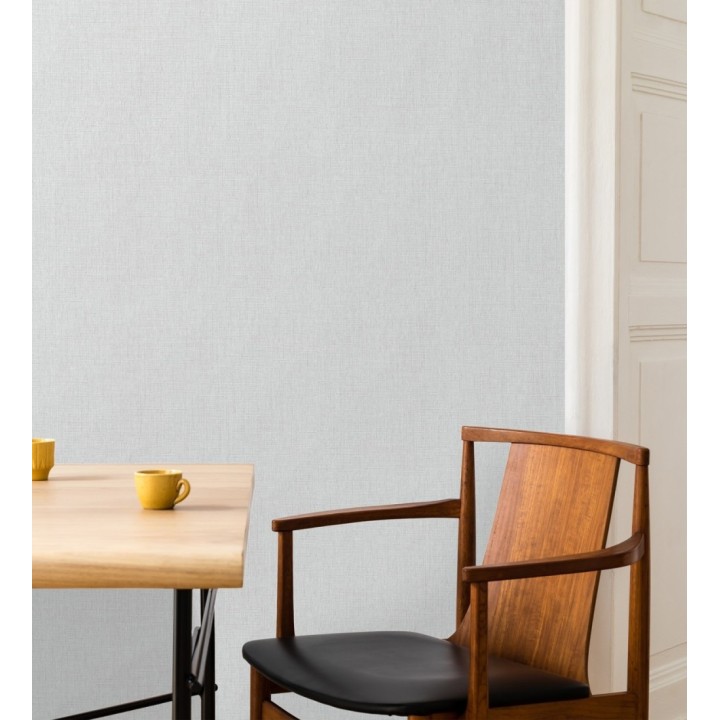 Papel pintado liso de microfibras textiles tintadas gris claro - Melbourne Graphite 685290