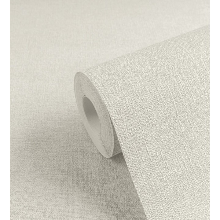 Papel pintado liso blanco pergamino efecto textil hilos de lino y algodón - Raffton Shadow 685292
