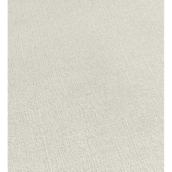 Papel pintado liso blanco pergamino efecto textil hilos de lino y algodón - Raffton Shadow 685292