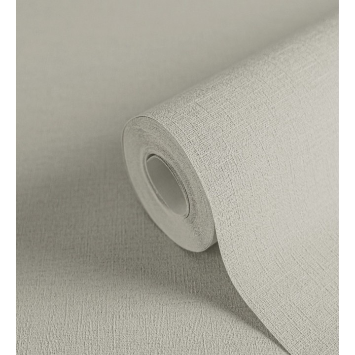 Papel pintado liso con textura lienzo pintado color greige - Brighton Porcelain 685295