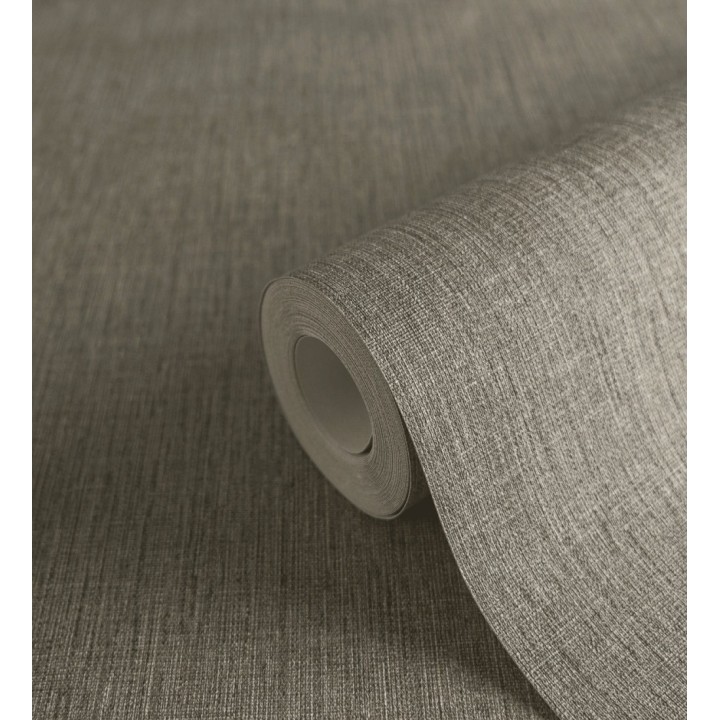 Papel pintado liso de microfibras textiles tintadas color topo - Melbourne Graphite 685298