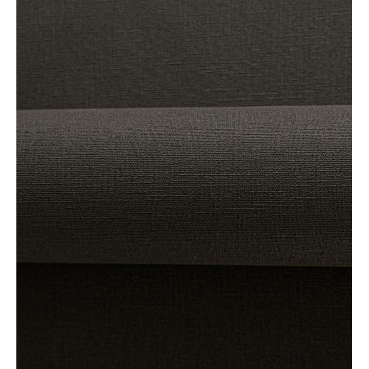 Papel pintado liso con textura lienzo pintado color chocolate negro - Brighton Dusk 685301