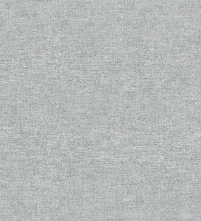Papel pintado liso azul bruma efecto textil hilos de lino y algodón - Raffton Indigo 685303