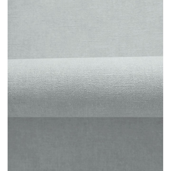 Papel pintado liso azul bruma efecto textil hilos de lino y algodón - Raffton Indigo 685303