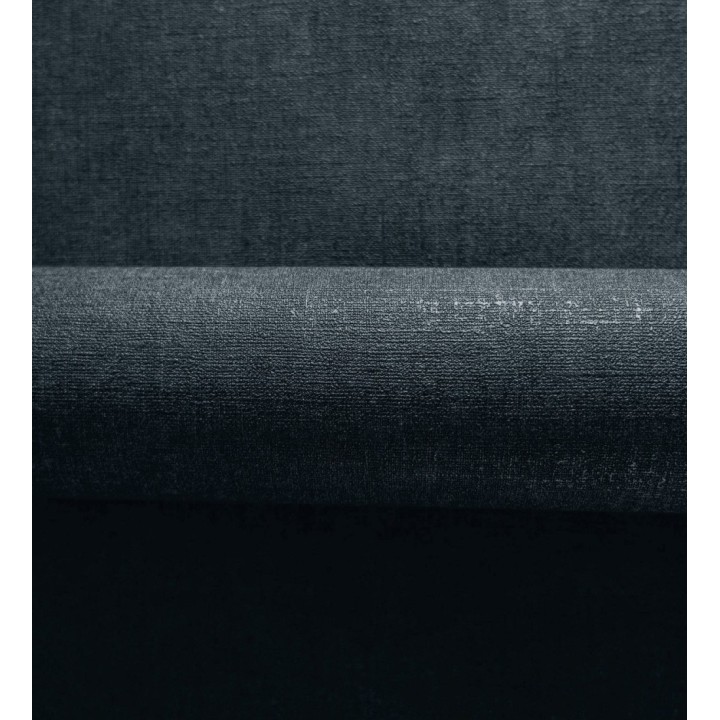 Papel pintado liso gris pizarra efecto textil hilos de lino y algodón - Raffton Indigo 685305