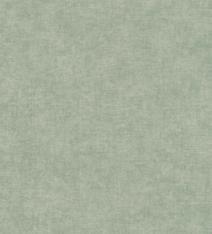 Papel pintado liso verde mineral efecto textil hilos de lino y algodón - Raffton Indigo 685315