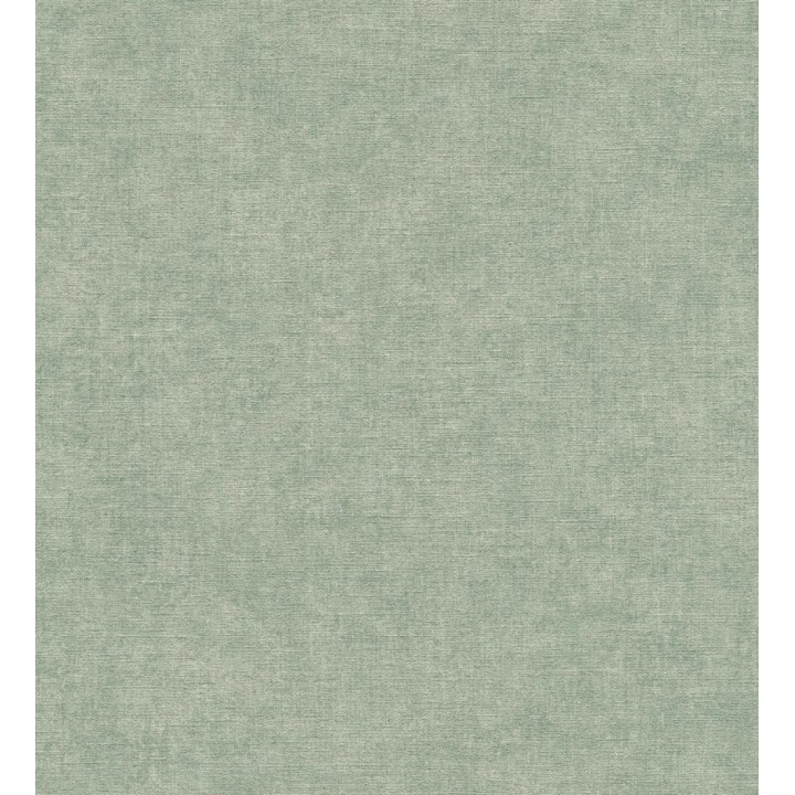 Papel pintado liso verde mineral efecto textil hilos de lino y algodón - Raffton Indigo 685315