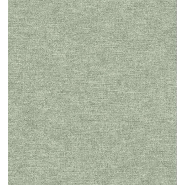 Papel pintado liso verde eucalipto efecto textil hilos de lino y algodón - Raffton Indigo 685317