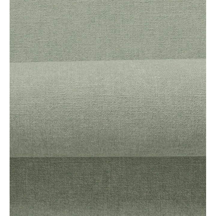 Papel pintado liso verde eucalipto efecto textil hilos de lino y algodón - Raffton Indigo 685317