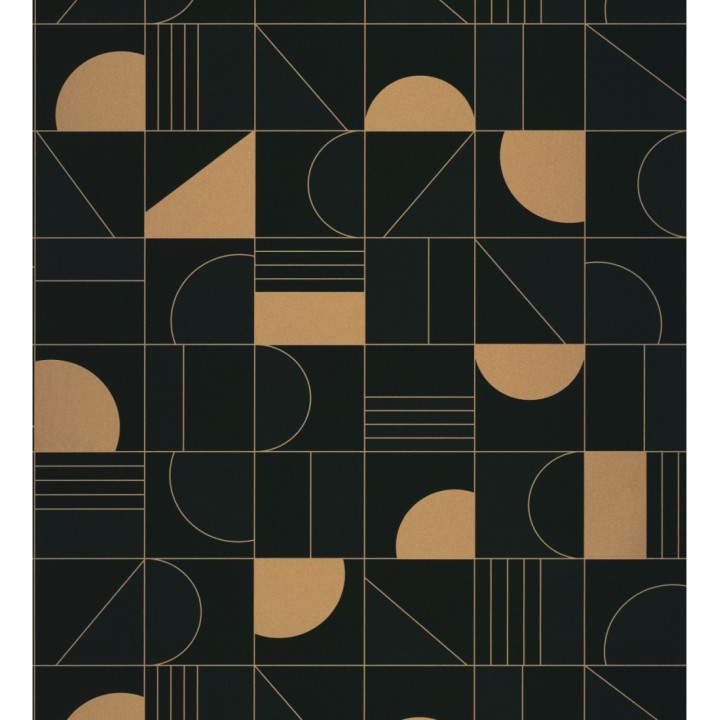 Papel pintado art decó con figuras retro - Tokyo Mosaic 126834