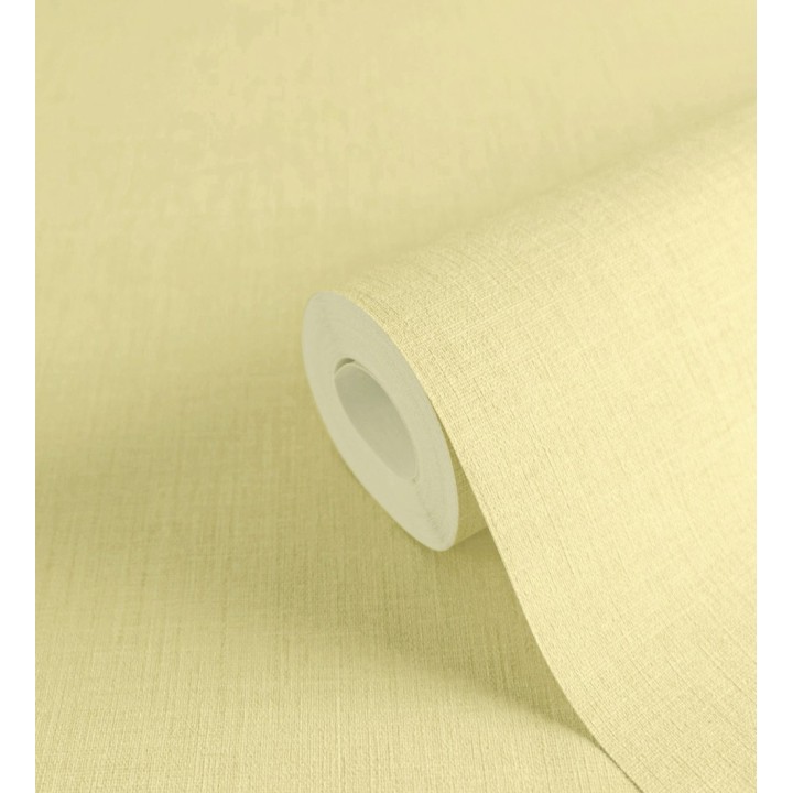 Papel pintado liso de microfibras textiles tintadas amarillo mostaza claro - Melbourne Colour 685325