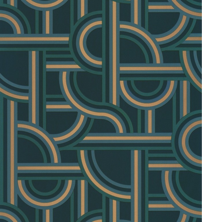 Papel pintado formas geométricas entrelazadas - Katsumi 126840