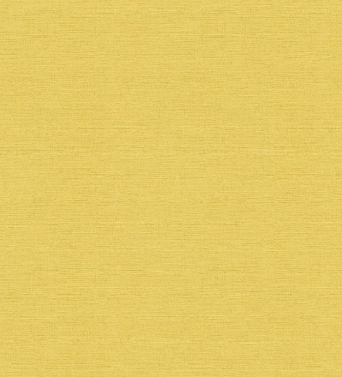 Papel pintado liso con textura lienzo pintado color amarillo canario - Brighton Amber 685329