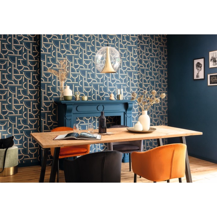 Papel pintado formas geométricas entrelazadas - Katsumi 126840