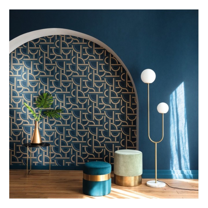 Papel pintado formas geométricas entrelazadas - Katsumi 126840