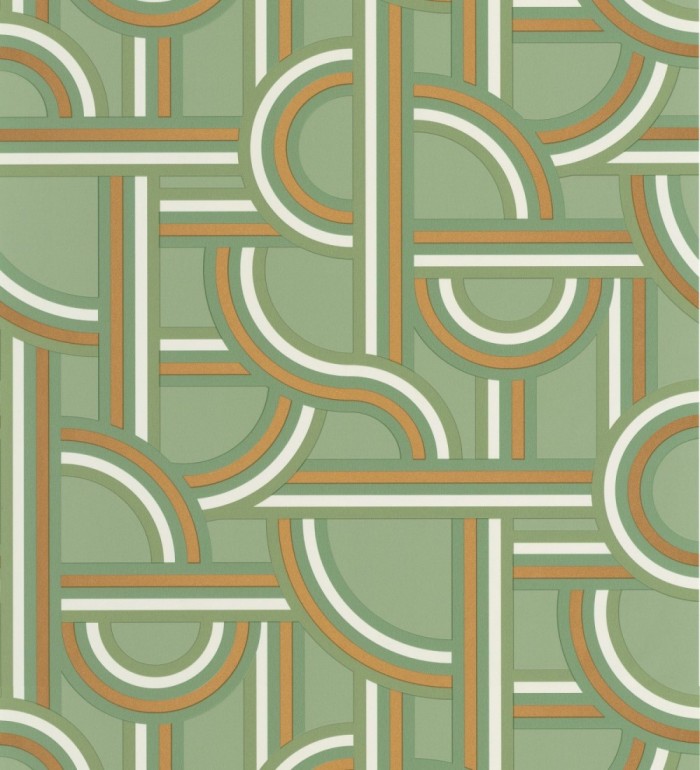 Papel pintado formas geométricas entrelazadas - Katsumi 126841