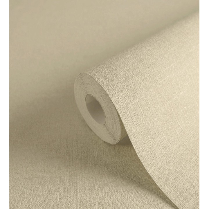 Papel pintado liso tonos almendra efecto textil hilos de lino y algodón - Raffton Linen 685332