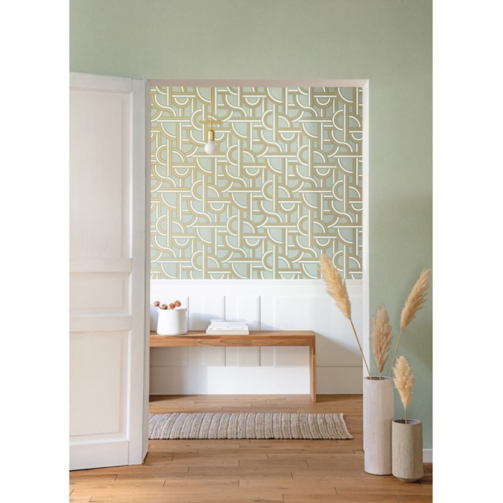 Papel pintado formas geométricas entrelazadas - Katsumi 126841