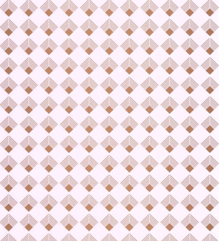 Papel pintado rombos estilo art decó rosa - Ryoko 126843