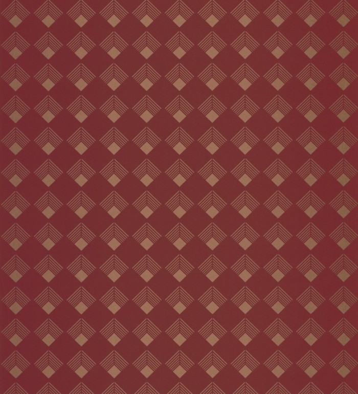 Papel pintado rombos estilo art decó rojo - Ryoko 126844