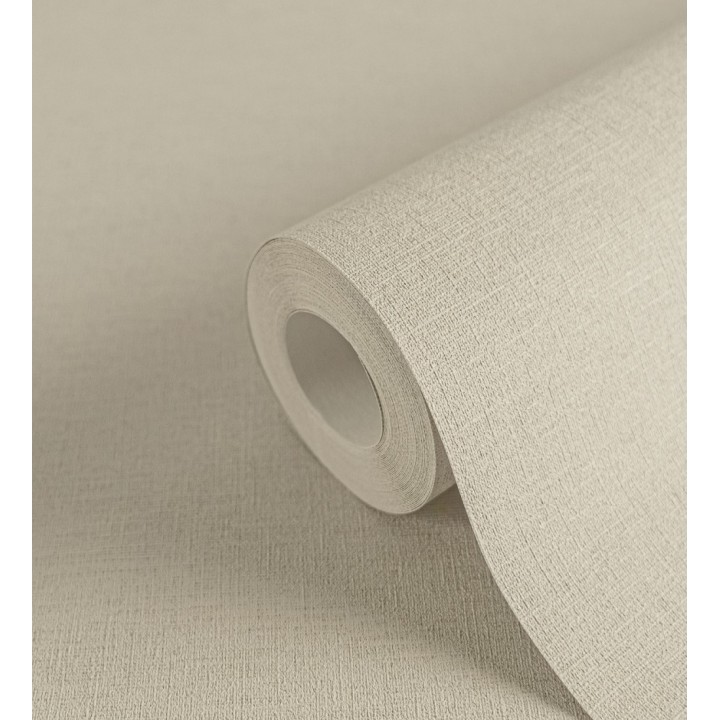 Papel pintado liso con textura lienzo pintado color beige tostado - Brighton Porcelain 685337