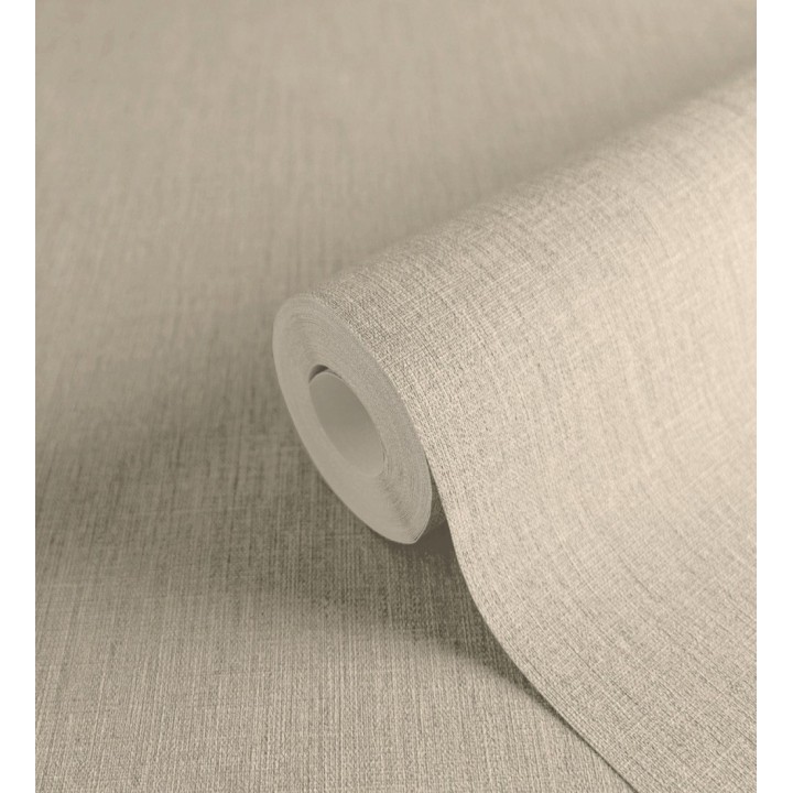 Papel pintado liso de microfibras textiles naturales tono lino - Melbourne Linen 685340
