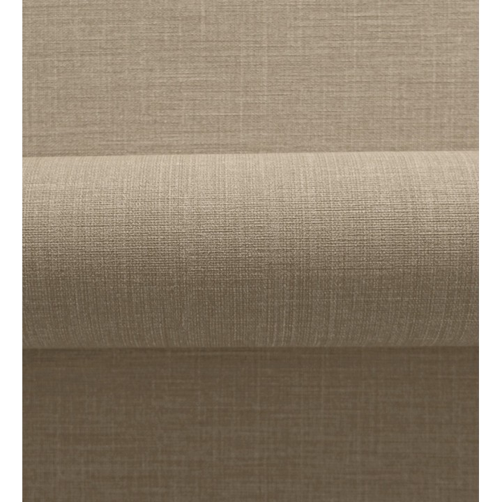 Papel pintado liso de microfibras textiles naturales tonos moca - Melbourne Linen 685345