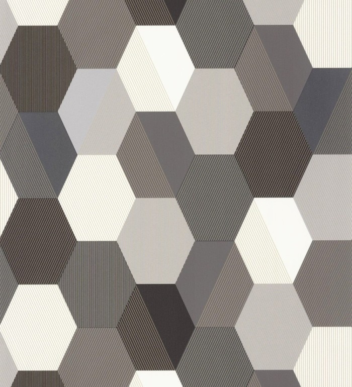 Papel pintado de hexágonos - Allister 126852