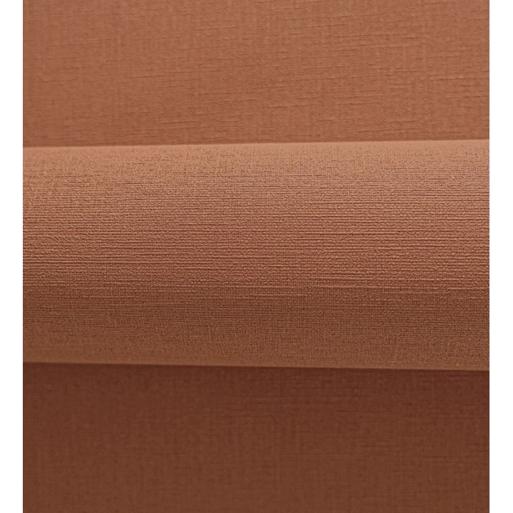 Papel pintado liso con textura lienzo pintado color teja - Brighton Amber 685348