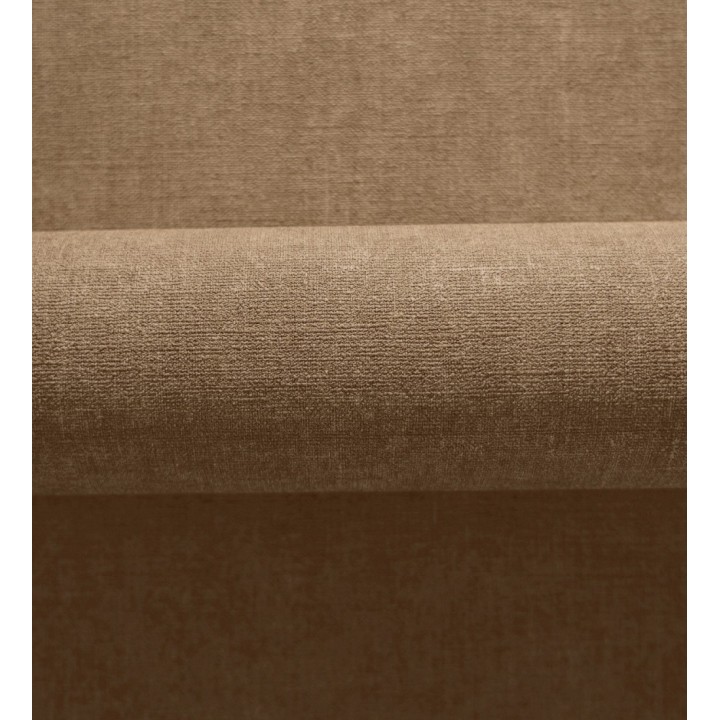 Papel pintado liso marrón camel efecto textil hilos de lino y algodón - Raffton Clay 685350