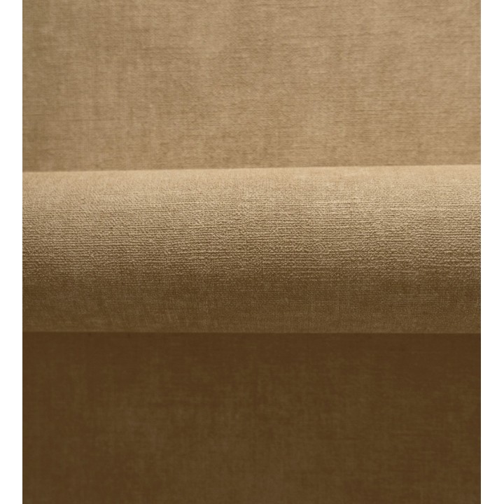 Papel pintado liso ocre dorado efecto textil hilos de lino y algodón - Raffton Clay 685351