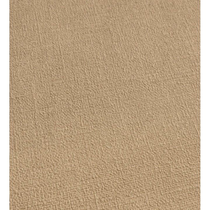 Papel pintado liso ocre dorado efecto textil hilos de lino y algodón - Raffton Clay 685351